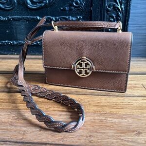 Tory Burch Brown Mini Miller Crossbody Bag